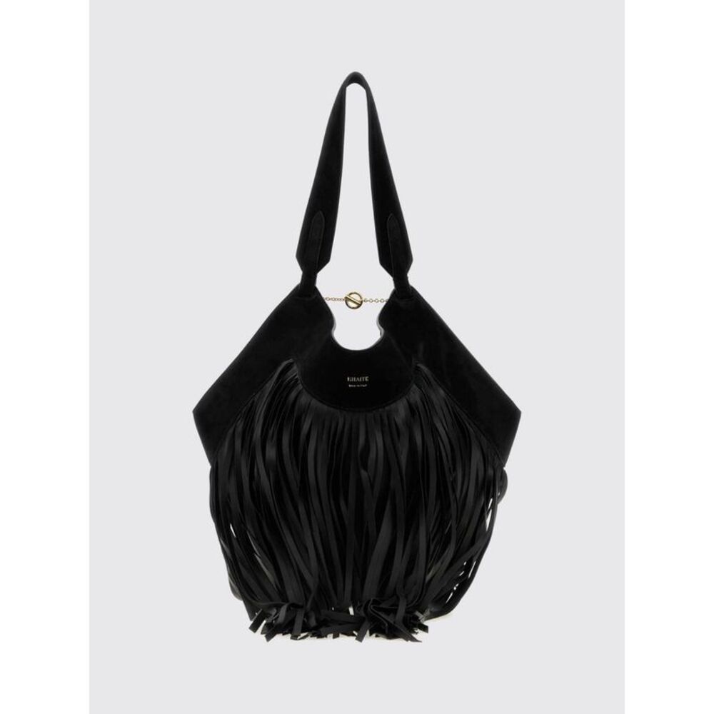 Khaite Women Khaite Lotus Suede Shoulder Bag With Fringes